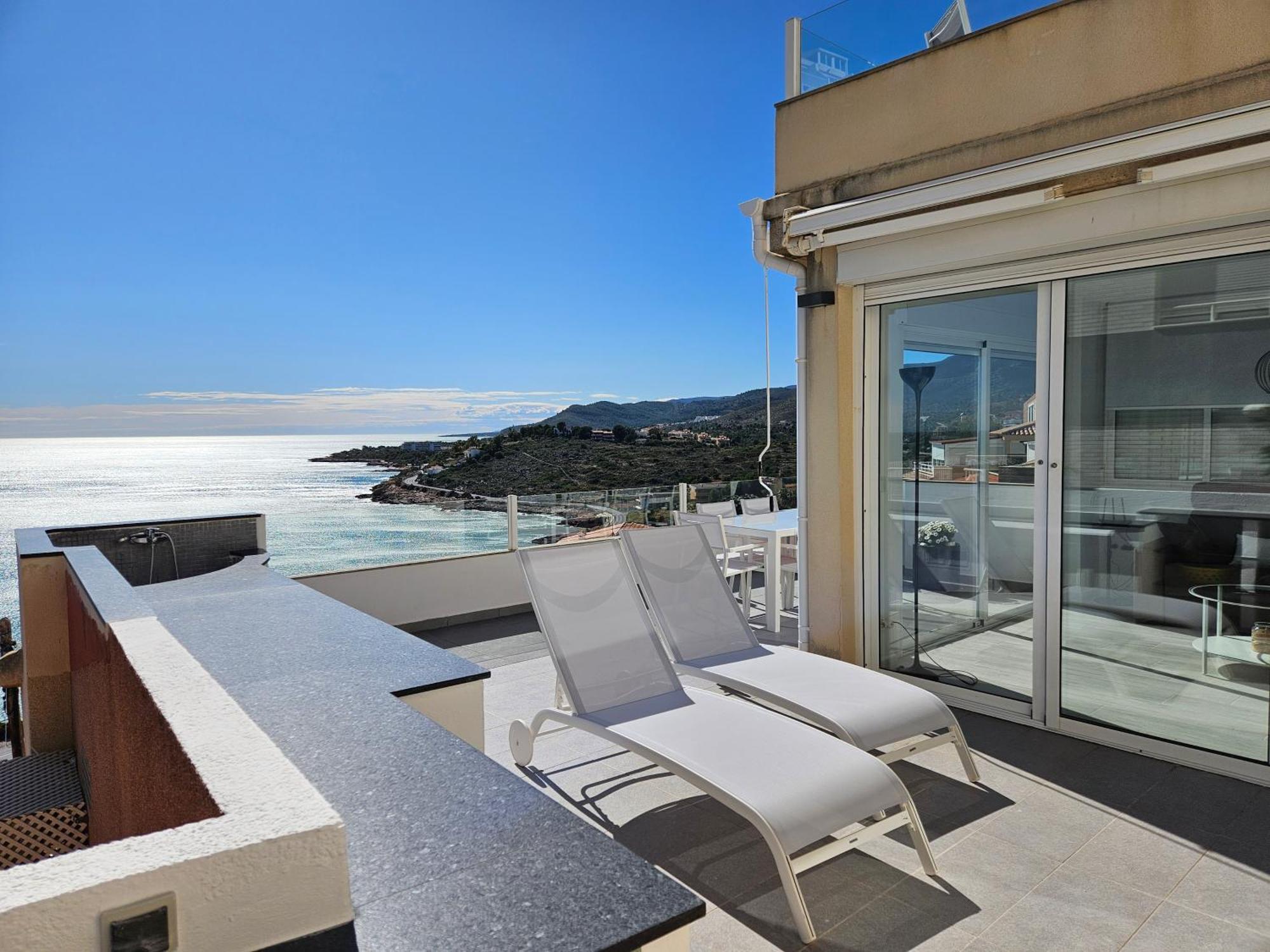 Fantastico Duplex Con Vistas Impresionantes Al Mar Apartment Peniscola Bagian luar foto